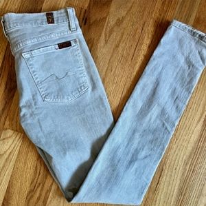 7 for all mankind. Skinny jeans grey wash